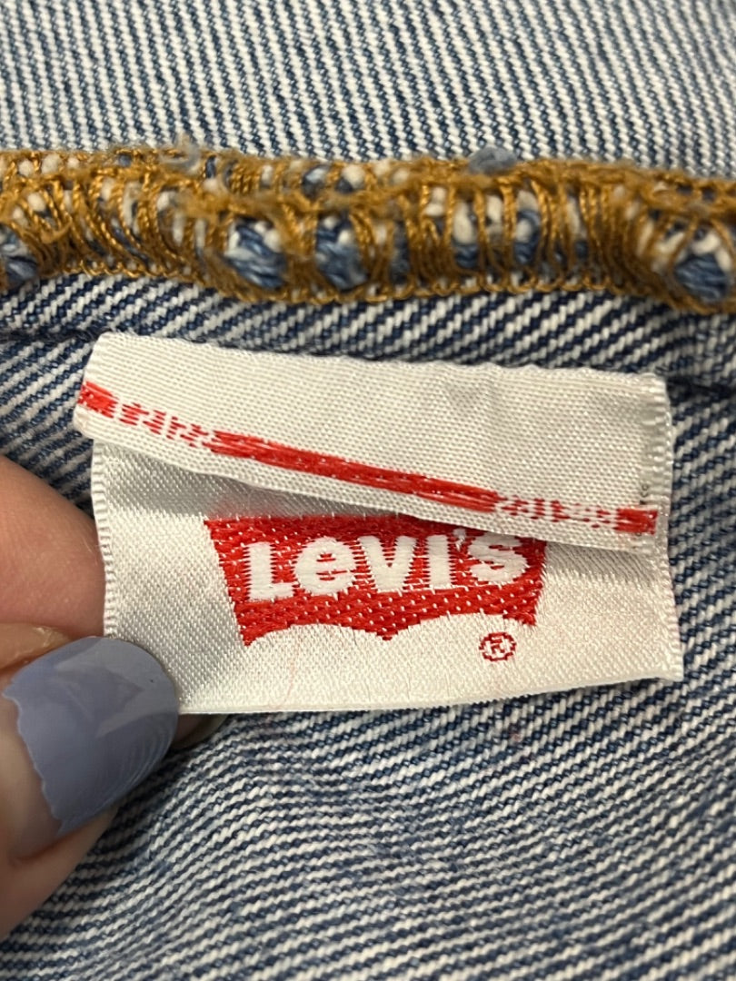LEVI'S 501 Original Low Rider Button Fly Distressed Jeans - 33