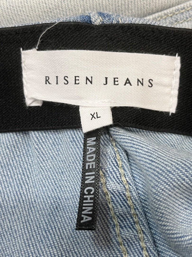 Risen Jeans Pull On Light Wash Flare Pants - XL