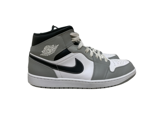 Nike Air Jordan 1 Mid - LT Smoke Grey/White-Anthracite, Mens 12