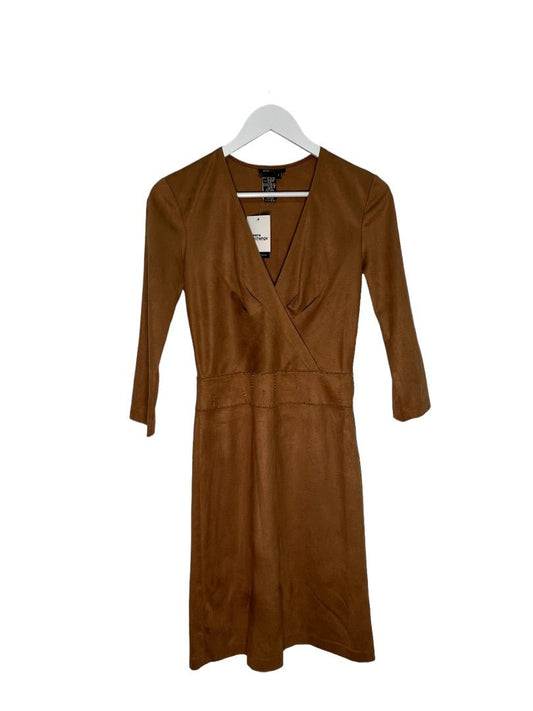 BCBGMaxAzria Long Sleeve Suede Dress - 2 - Queens Exchange Consignment Boutique