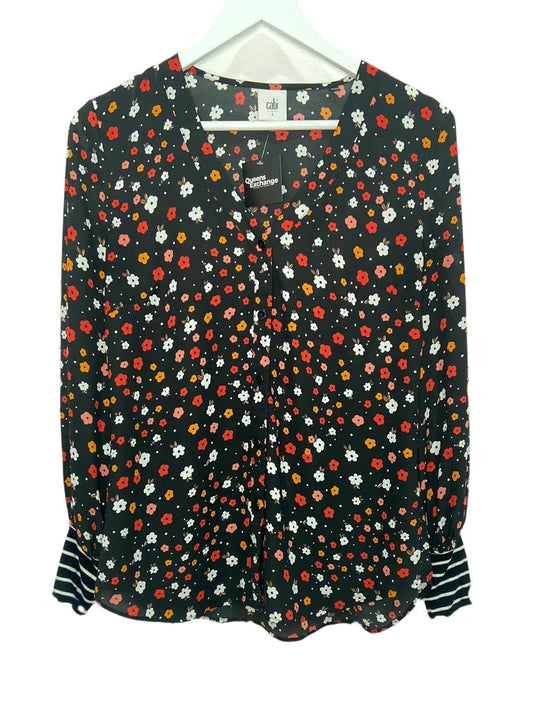 Cabi Floral Cheerful Blouse - S - Queens Exchange Consignment Boutique