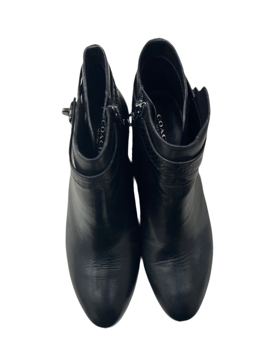 Coach Patricia Black Calfskin Ankle Booties - 10B - Queens Exchange Consignment Boutique