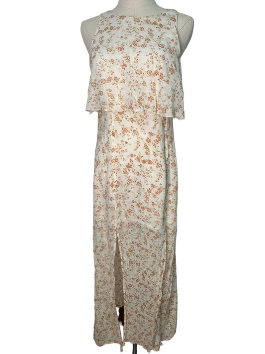 Free People Floral Tiered Double Slit Dress - S/P - Queens Exchange Consignment Boutique