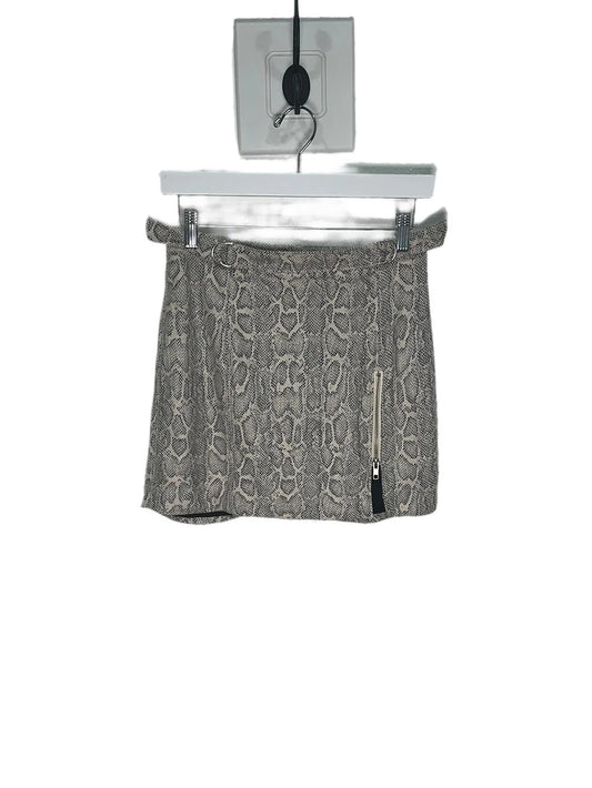 Free People Midnight Magic Snake Print Zip Mini Skirt - 2 - Queens Exchange Consignment Boutique