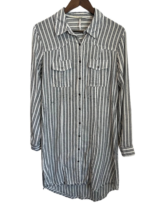 Free People Striped Button Down Dress - Size S - Queens Exchange