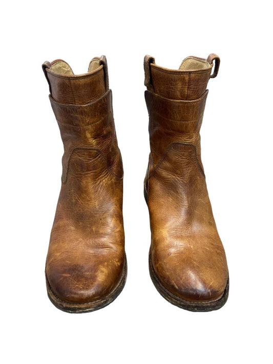 Frye Paige Cognac Brown Leather Short Riding Boots - 7.5 - Queens Exchange Consignment Boutique