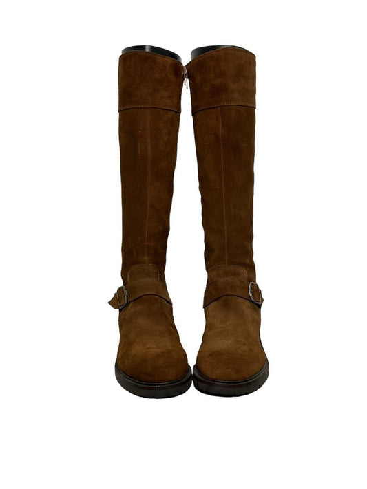 J. Crew Italy Suede Leather Tall Riding Boots - 9 - Queens Exchange Consignment Boutique