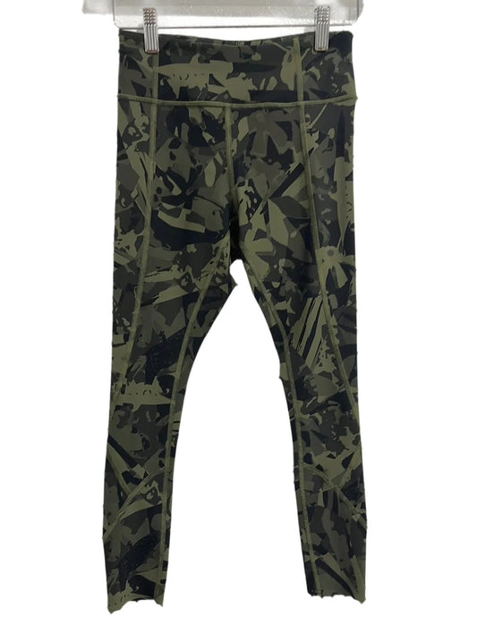 Lululemon Green/Black Running Pants Camo Leggings-4 - Queens Exchange