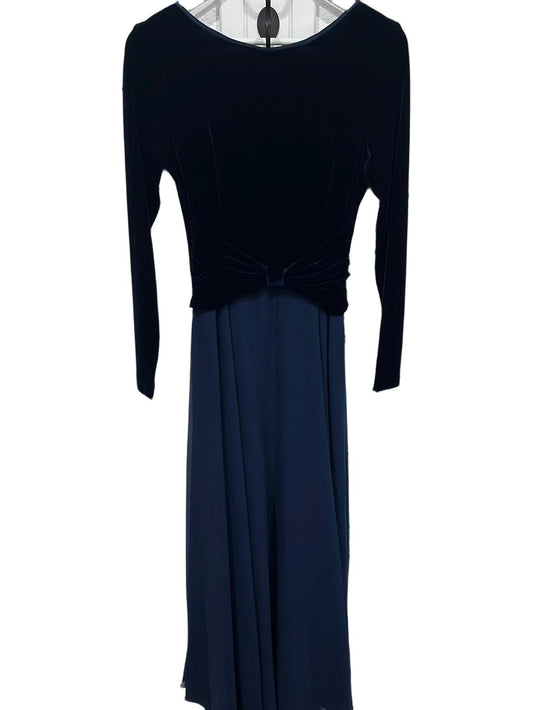 Scott McClintock Vintage Velvet Bodice Chiffon Skirt Long Sleeve Gown - Size 8 - Queens Exchange