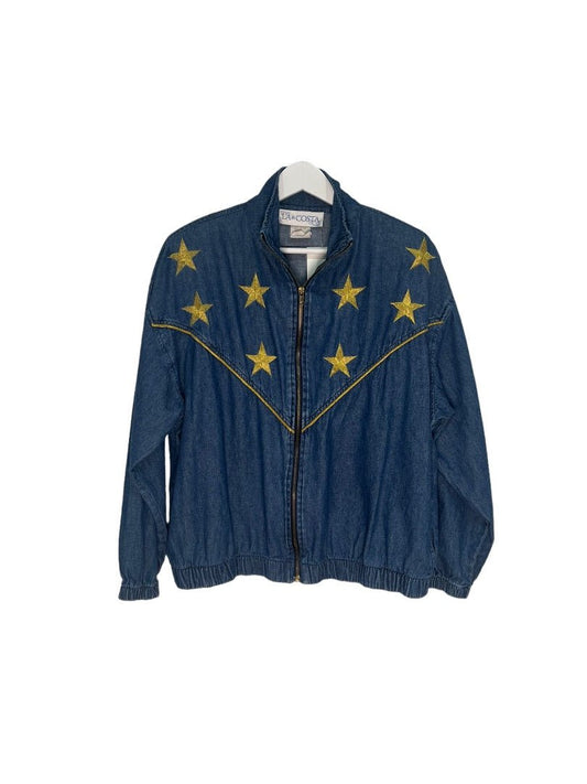 The La Costa Spa California Vintage Denim Jacket - Large - Queens Exchange Consignment Boutique
