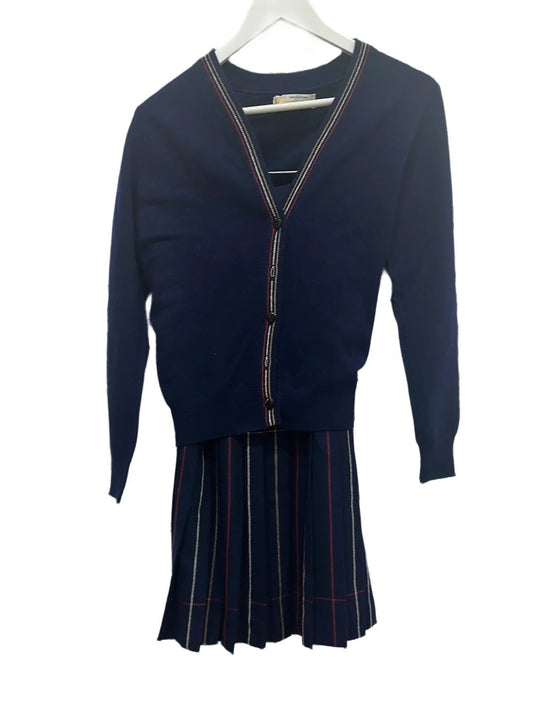 Vintage Kinloch Anderson Cardigan W/ Matching Skirt, 8 - Queens Exchange