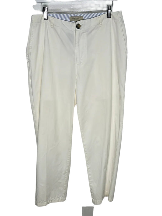 White Burberry Burberry Casual Trousers (White), 36R - Queens Exchange Consignment Boutique