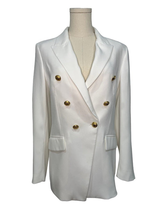 Zara Double Breasted Gold Button Dress Blazer - S - Queens Exchange Consignment Boutique