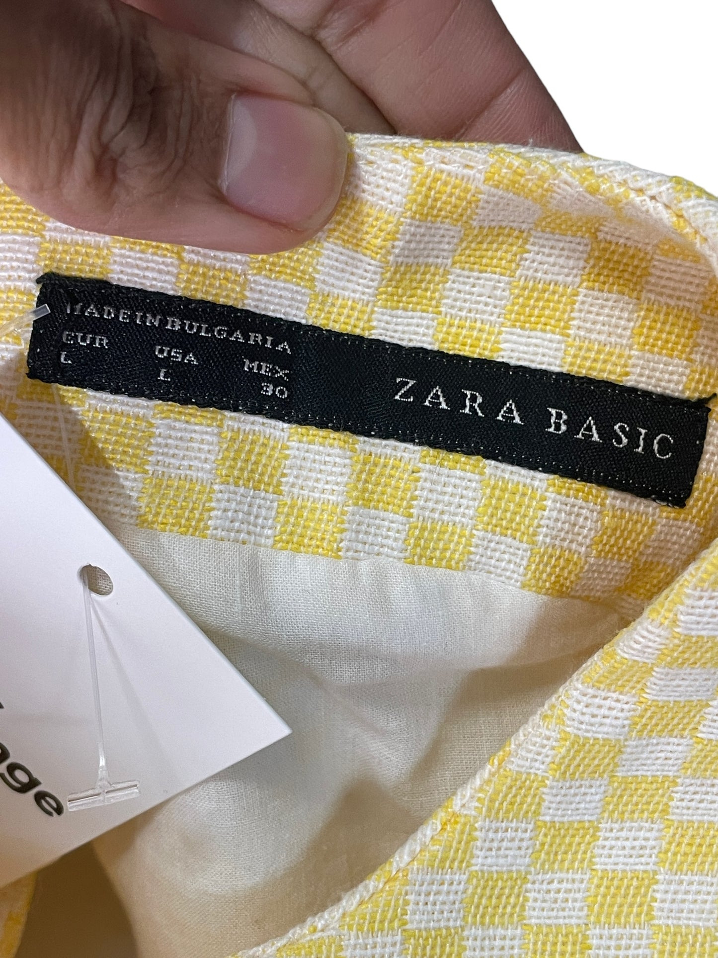 Zara Checkered Sleveless Top - L
