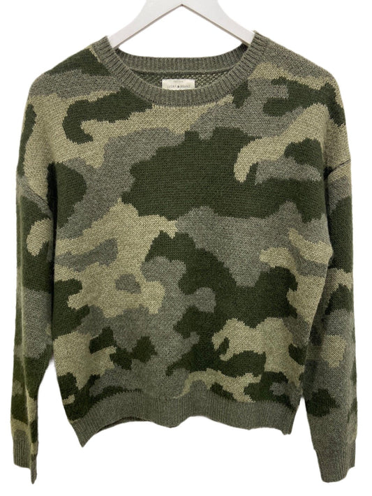 Lucky Brand Camo Crewneck Sweater - Size L - Queens Exchange