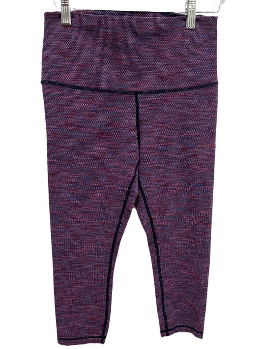 Lululemon Purple Multicolored, Crop Legging- 6 - Queens Exchange